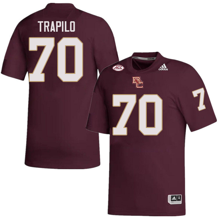 Boston College Eagles #70 Ozzy Trapilo College Football Jerseys Stitched-Maroon